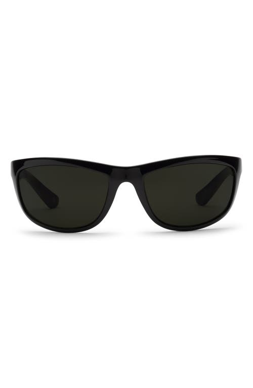 Escalante Polarized Wrap Sunglasses in Gloss Black/Grey Polar