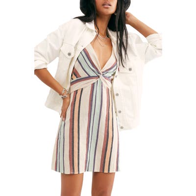 Endless Summer By Free People Elsa Twisted Mini Sundress, Blue