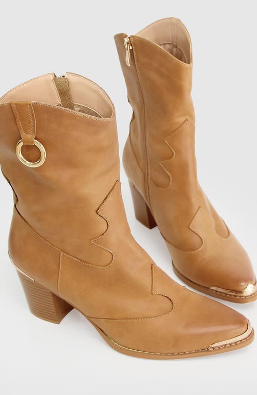 Belle & Bloom Dallas Western Boot In Tan