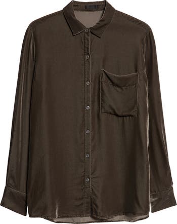 ATM Anthony Thomas Melillo Velvet Boyfriend Shirt