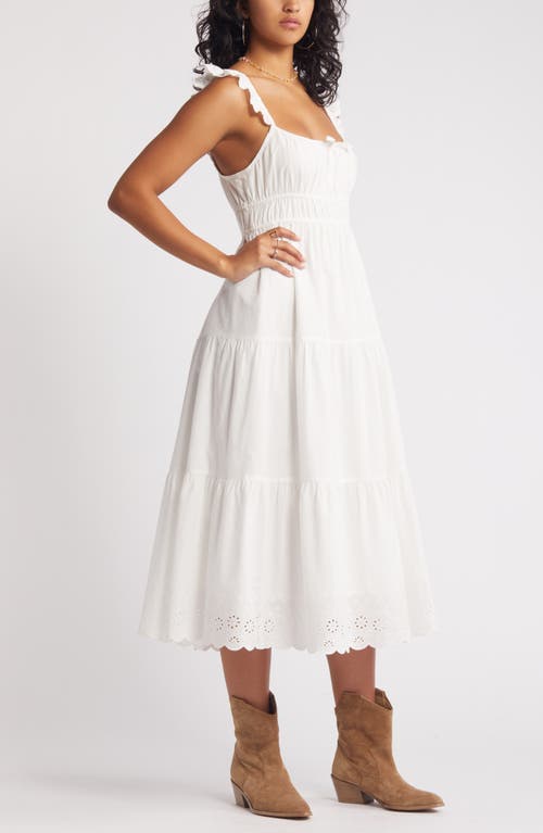 Shop Bp. Smocked Cotton Sundress In White Blanc