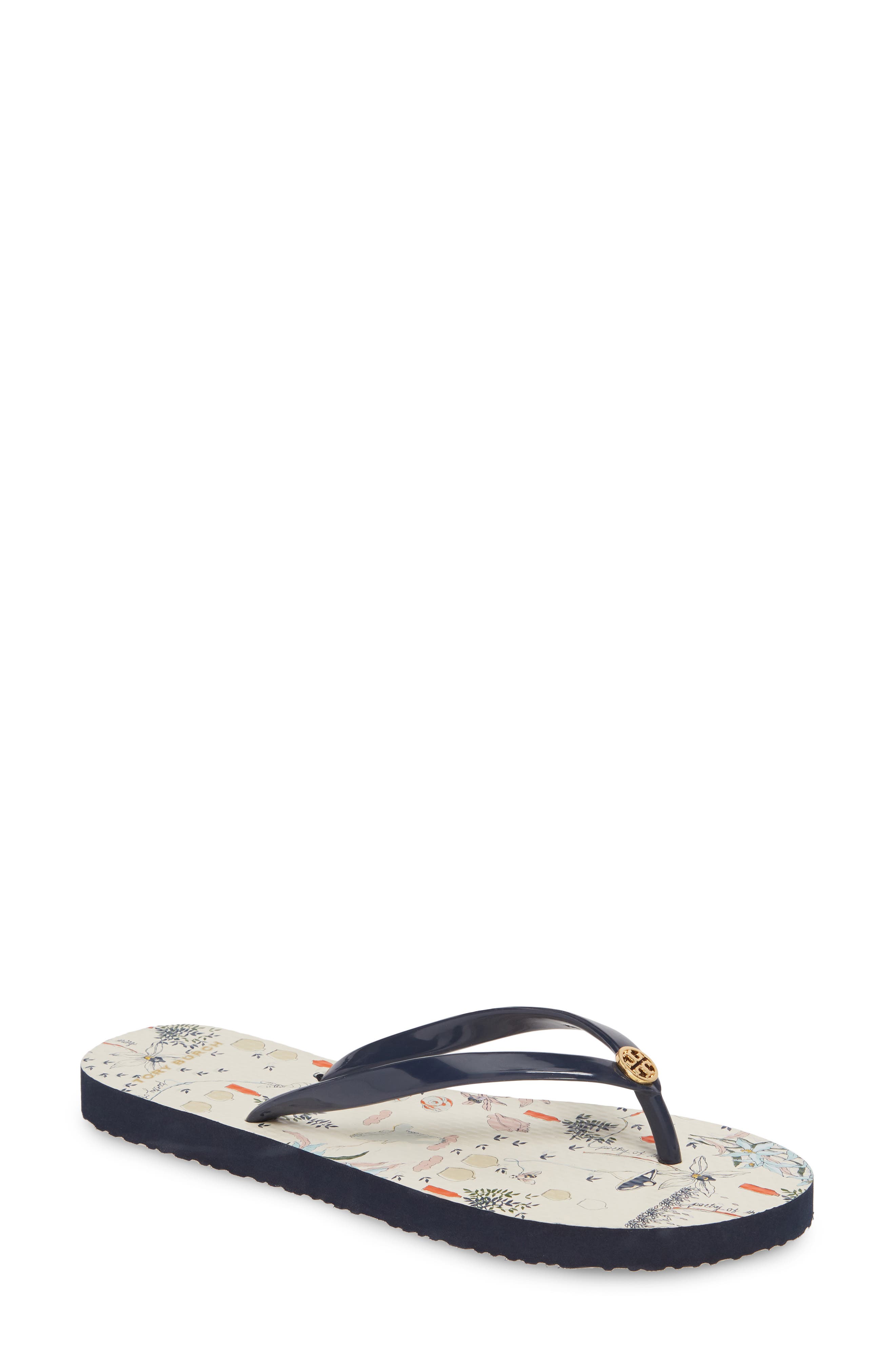 Tory Burch Thin Flip Flop, Blue