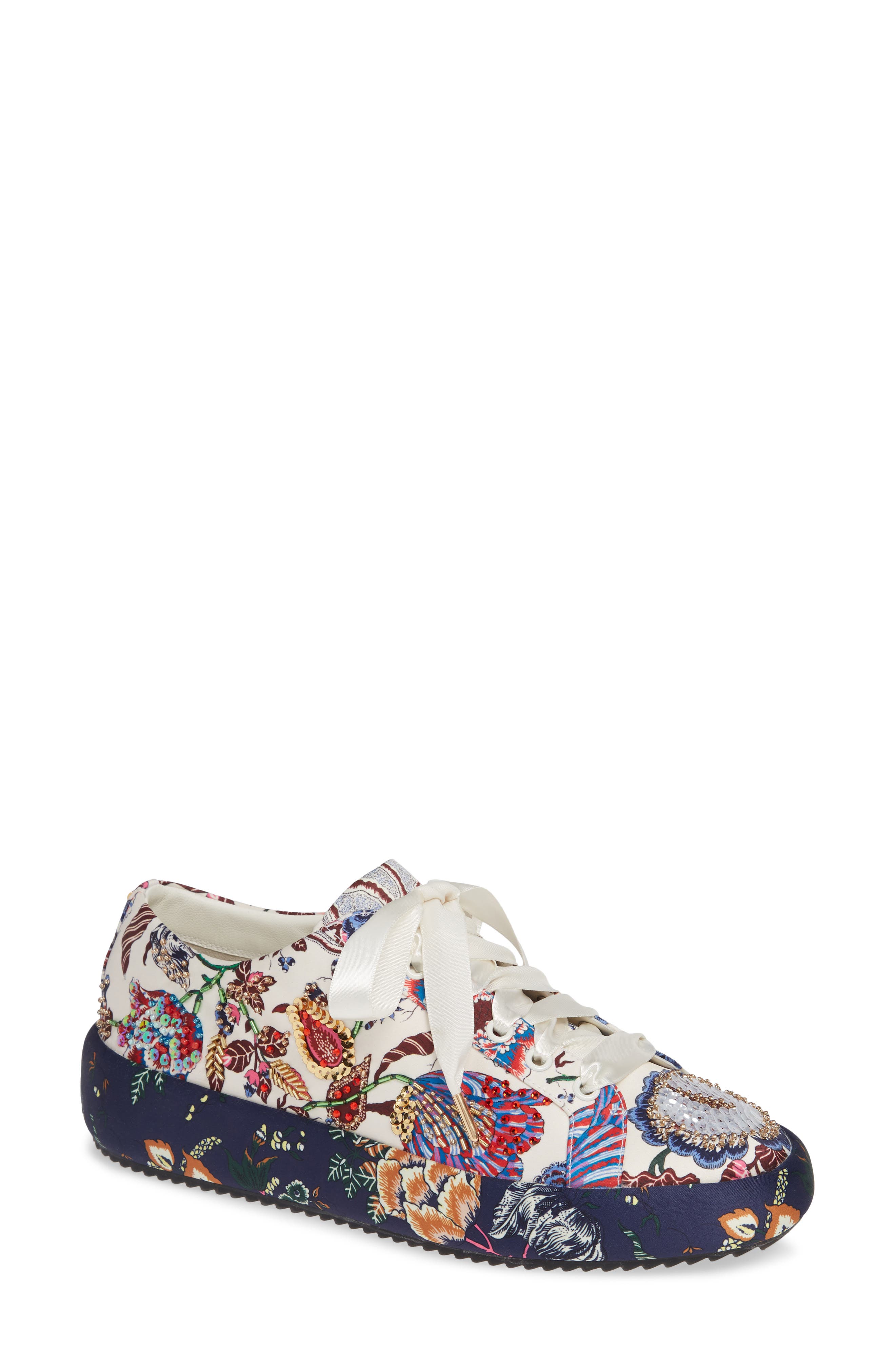 tory burch floral sneakers
