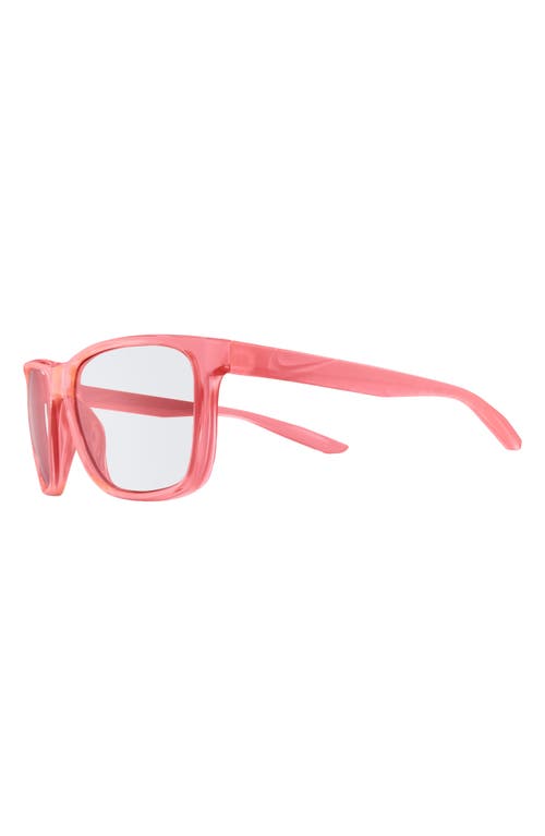 Nike Flip Ascent 53mm Square Blue Light Blocking Glasses In Sunset Pulse/blue Light