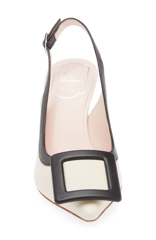 Shop Roger Vivier Viv In Ivory/black