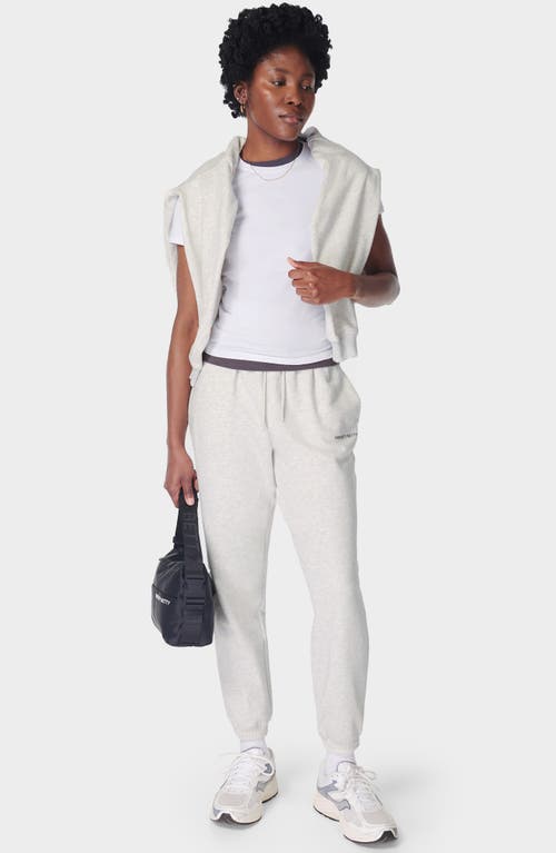 Shop Sweaty Betty Revive Relaxed Joggers In Ice Grey Marl