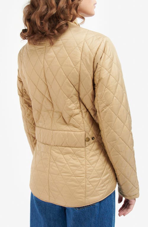 Shop Barbour Cavalry Flyweight Quilted Jacket In Trench Beige