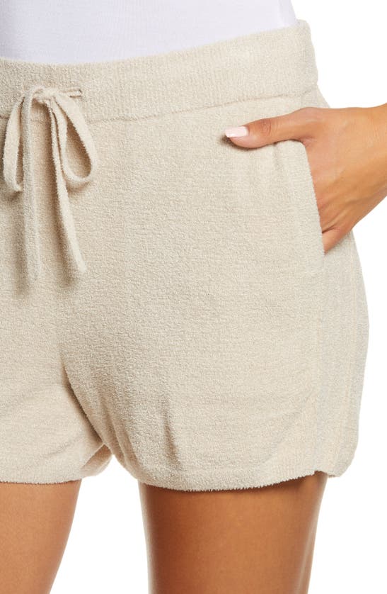 Barefoot Dreams Cozychic Ultra Lite Rib-knit Lounge Shorts In Stone