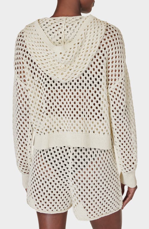 Shop Sweaty Betty Beachside Crochet Cover-up Hoodie In Lily White