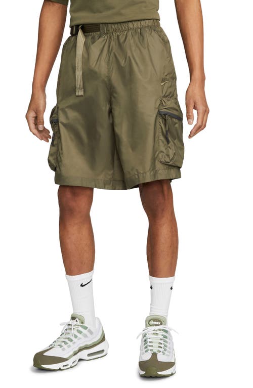 Nike Tech Pack Water Repellent Woven Utility Shorts In Medium Olive/medium Olive