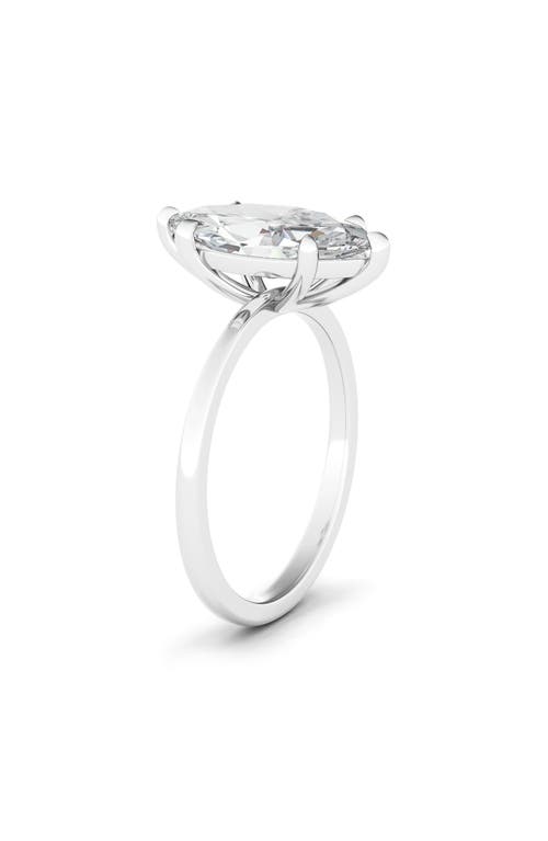Hautecarat Marquise Cut Lab Created Diamond Ring In 2.00 Ctw 18k White Gold