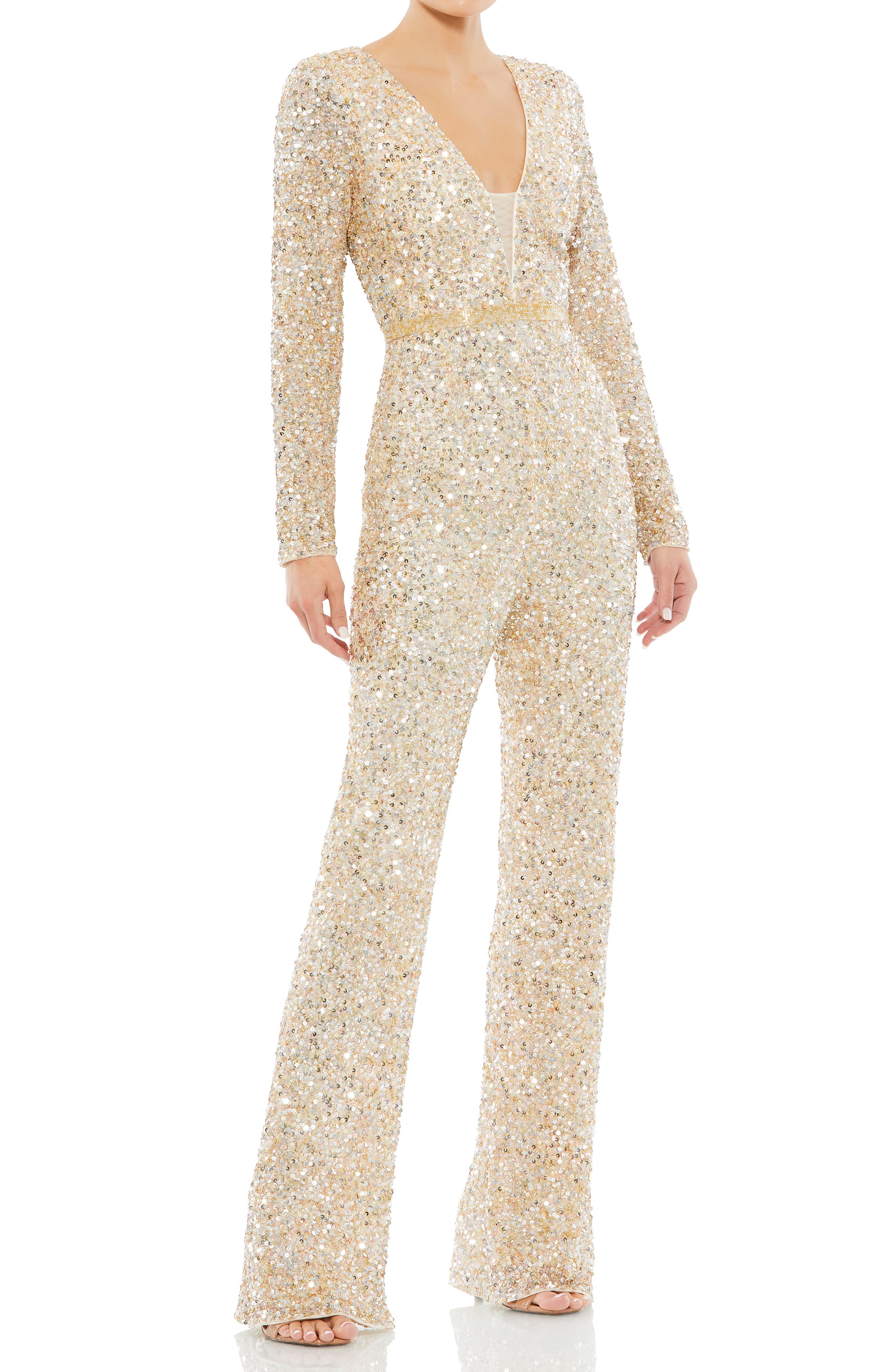 gold dressy jumpsuit