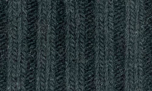 Portolano Cable Knit Cuff Cashmere Beanie In Black
