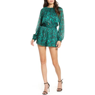Ali & Jay Call Me Long Sleeve Romper, Green