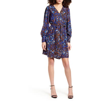 Vero Moda Laia Long Sleeve Wrap Dress, Blue
