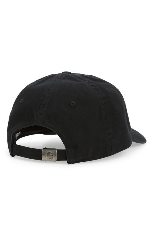 Shop Carhartt Work In Progress Madison Logo Embroidered Baseball Cap In Black/wax