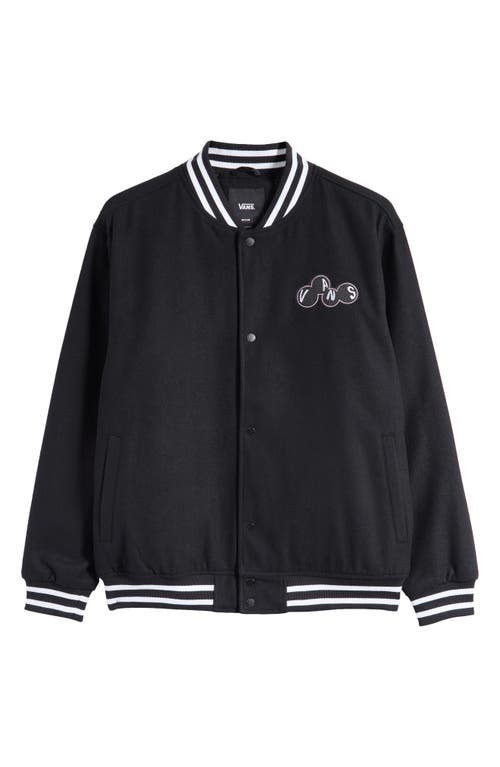 Shop Vans Scuttle Baseball Jacket In Black