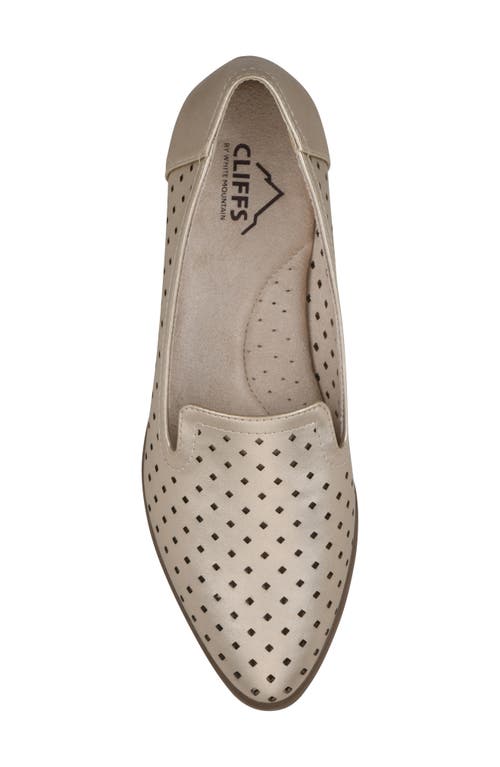 Shop Cliffs By White Mountain Melodic Perforated Loafer In Platino/metallic/smooth
