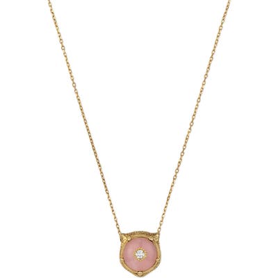Gucci Le Marche Des Merveilles Feline Head Pendant Necklace