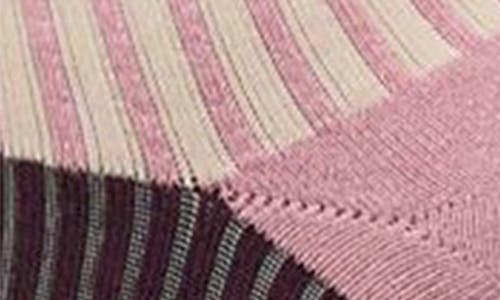 Memoi Assorted 3-pack Crew Socks In Pink