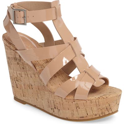 Pelle Moda Rayjay Wedge Sandal- Beige