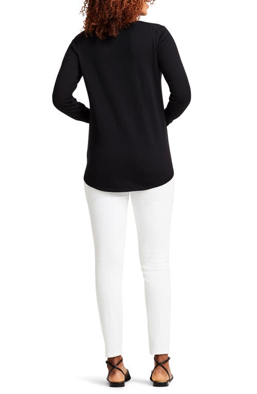 Nic + Zoe Vital V-neck Pullover In Black Onyx