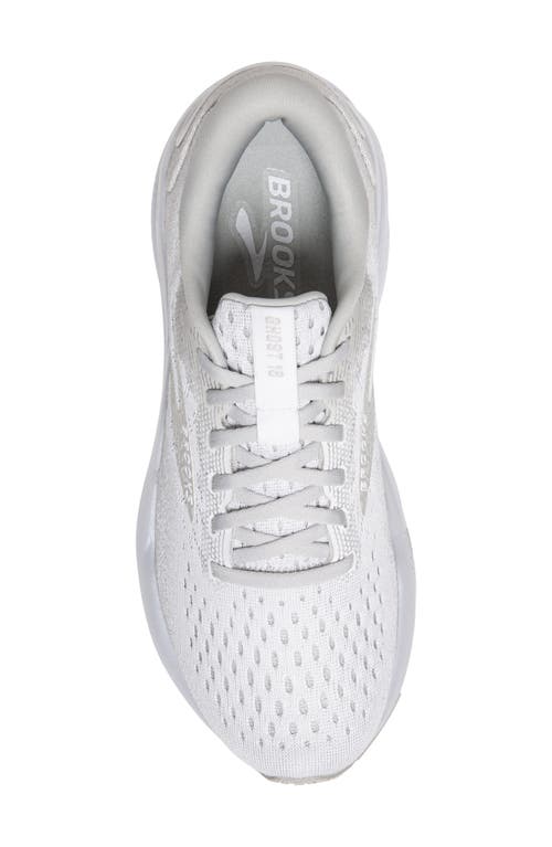 Shop Brooks Ghost 16 Running Shoe In White/white/grey