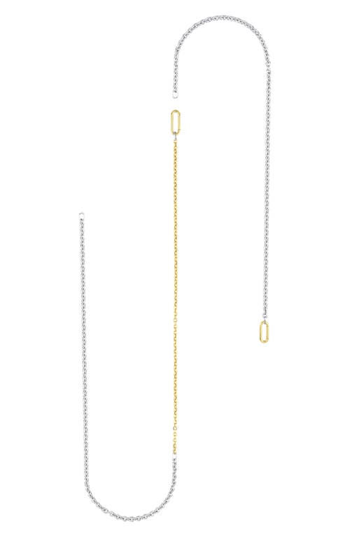 Shop Kloto Mono Two-tone Chain Necklace In Silver/gold