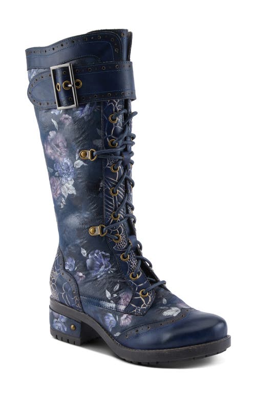 Shop L'artiste By Spring Step Kisha Boss Boot In Navy Multi