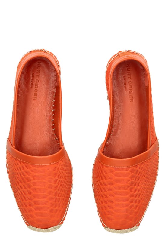 Shop Kurt Geiger London Isaac Espadrille Slip-on In Orange