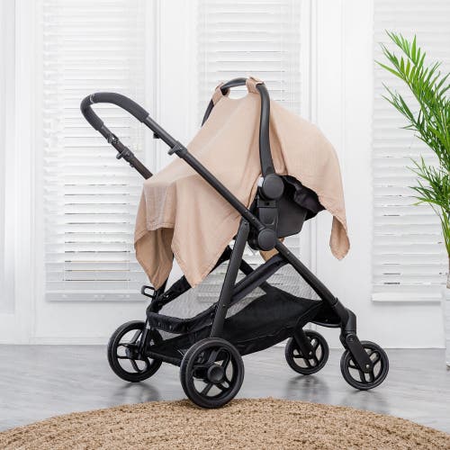 Comfy Cubs Muslin Cotton Baby Car Seat Cover In Blush