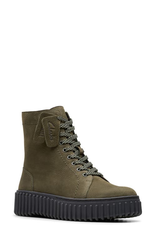 Shop Clarksr Clarks(r) Torhill Rise Zip Combat Boot In Dark Green Nub