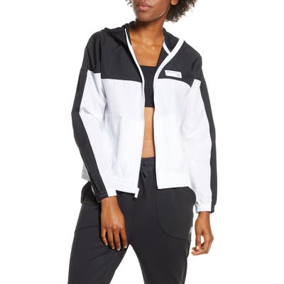 New Balance Athletics Colorblock Water Resistant Windbreaker, Black