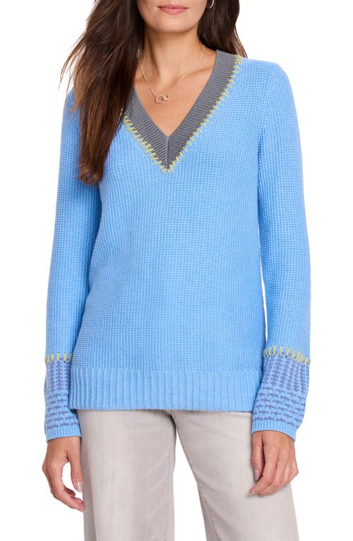 NIC + ZOE NIC+ZOE CONTRAST TRIM THERMAL SWEATER 