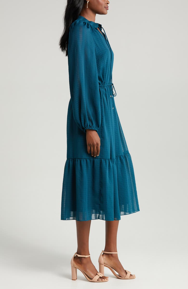 Julia Jordan Mandarine Long Sleeve Tiered Midi Dress, Alternate, color,