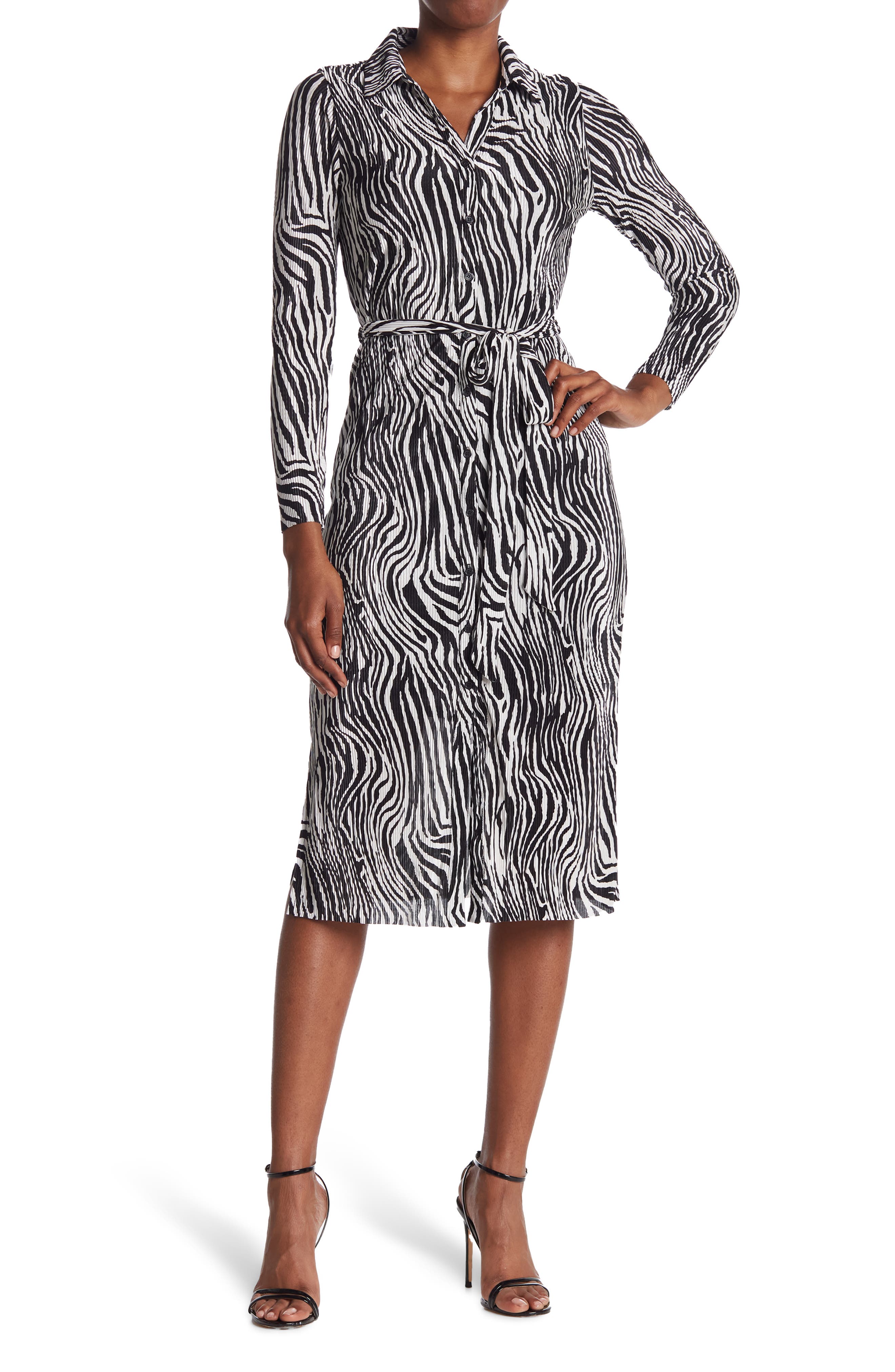 zebra wrap dress