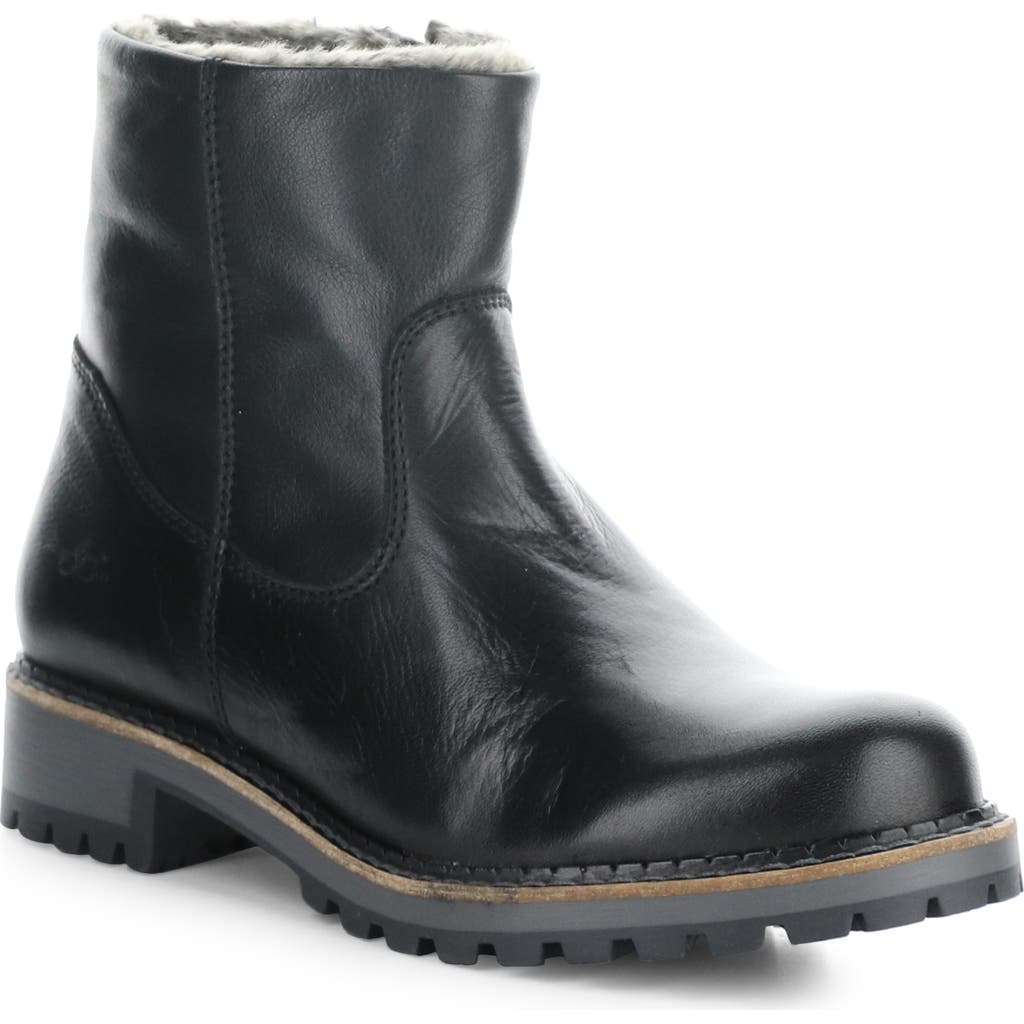 Bos. & Co. Calib Waterproof Bootie In Black Feel/fatara Faux Fur