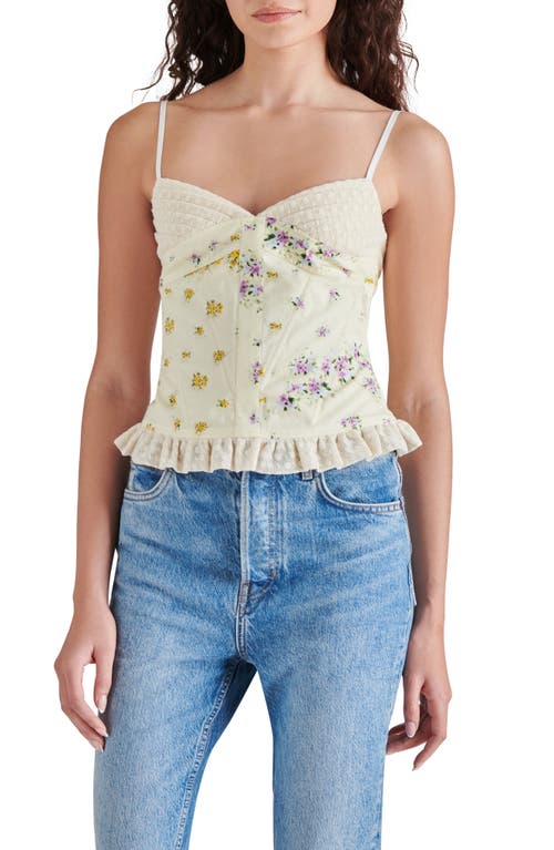 Steve Madden Blossom Mixed Media Corset Camisole Multi at Nordstrom,