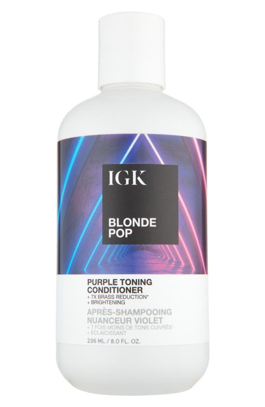 Igk Blonde Pop Purple Toning Conditioner, 8 oz In White