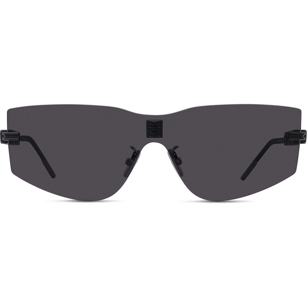 Givenchy 4gem 138mm Oval Sunglasses In Matte Black/smoke