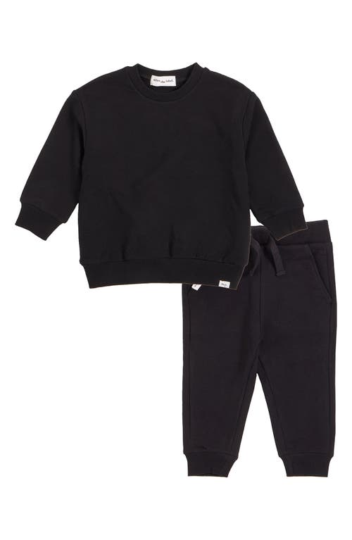 Shop Miles The Label Basics Sweatshirt & Joggers Set In Black