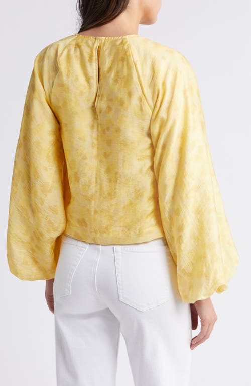 Shop & Other Stories Balloon Sleeve Top In Yellow Dusty Light