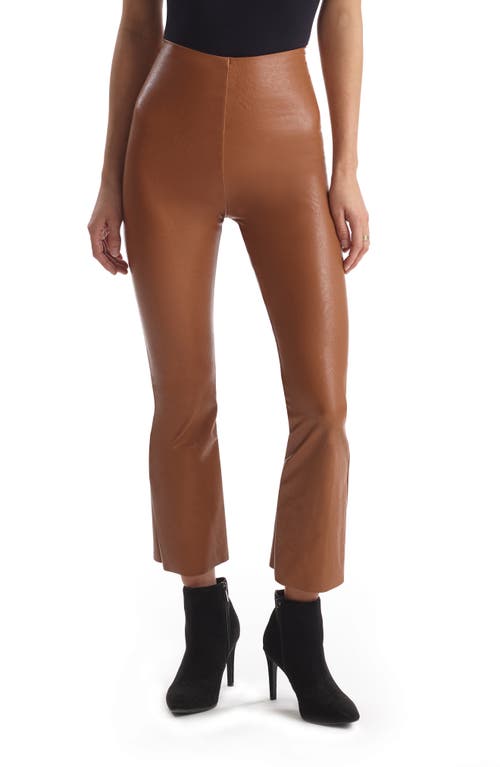 Commando Faux Leather Flare Crop Pull-On Pants at Nordstrom,