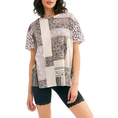 Free People Clarity Cotton Blend Tee, Black