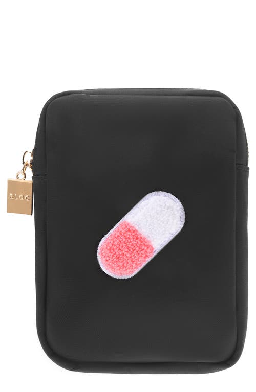 Mini Pill Cosmetics Bag in Black