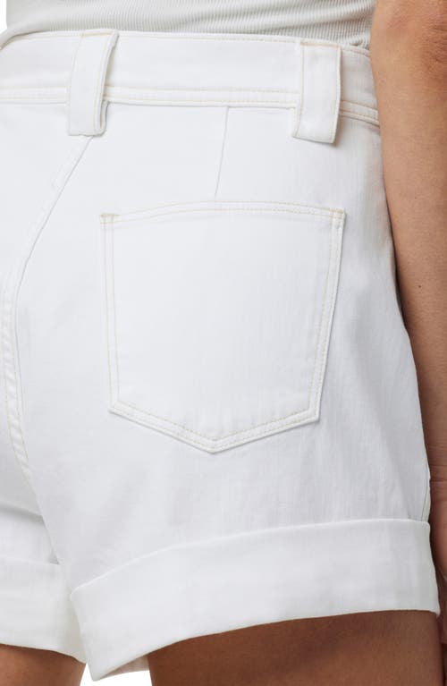 Shop Joe's The Avery High Waist Denim Trouser Shorts In White