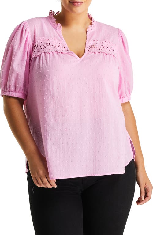 Estelle Lafayette Eyelet Top in Mulberry