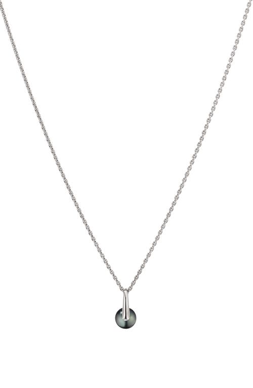 The Daring Tahitian Pearl Pendant Necklace in Silver