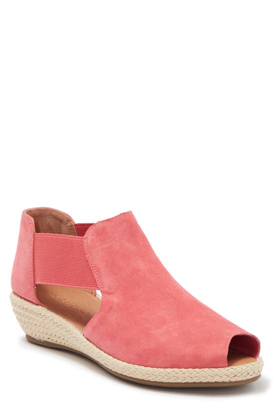 Gentle Souls Signature Noa Elastic Slip-on Platform Sandal In Coral