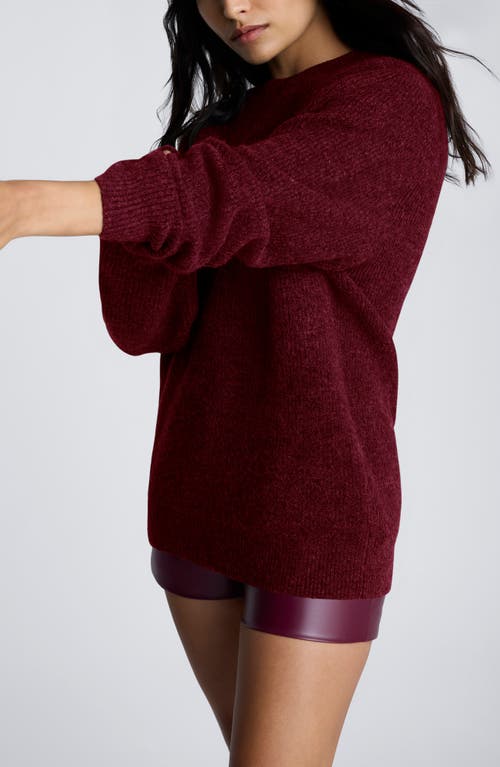 Kenneth Cole Oversize Chenille Sweater In Wineberry